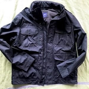 Gap mens black urban jacket/wind breaker size L